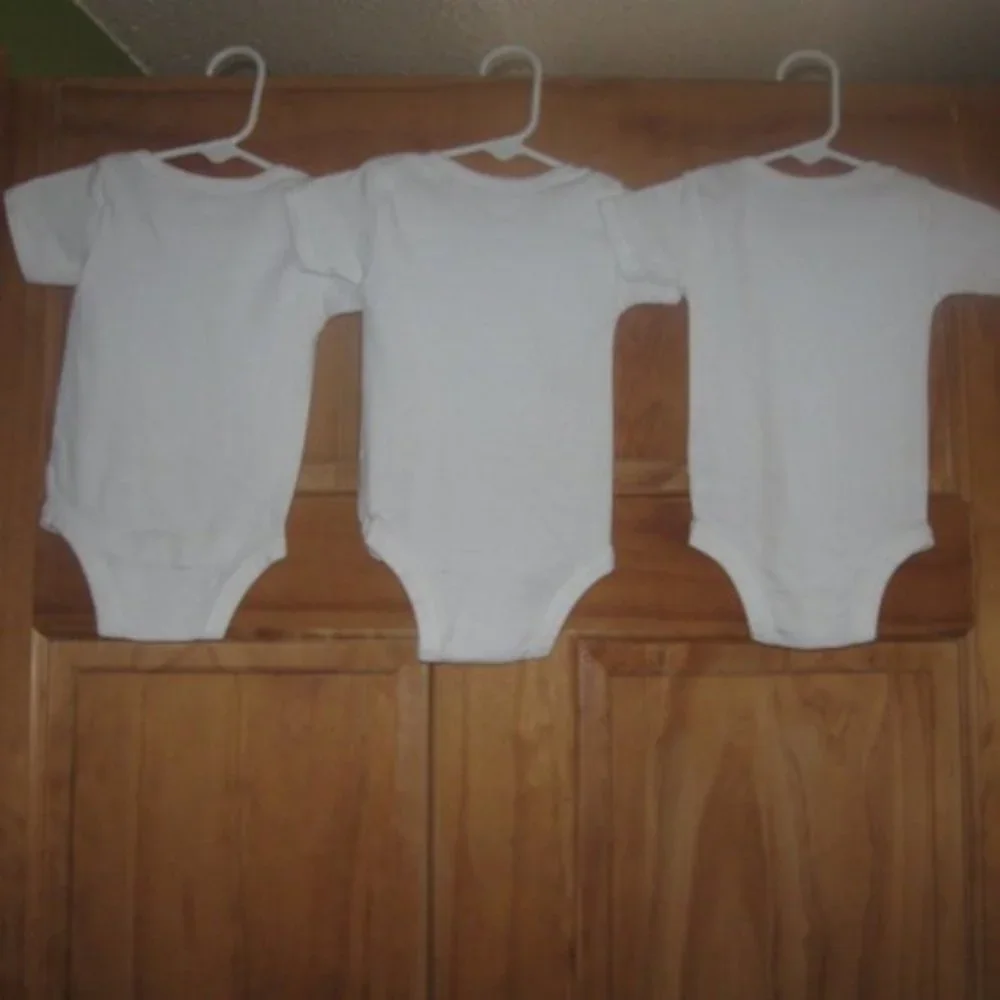 5/$30 Miniwear White Short Sleeve Bodysuit Bundle